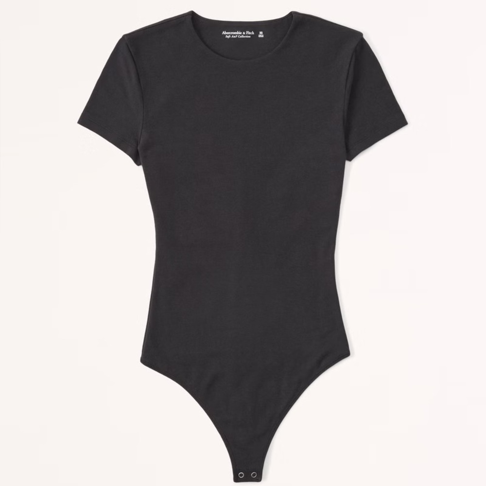 Abercrombie & Fitch - Short-Sleeve Cotton-Blend Crew Neck Bodysuit NWT